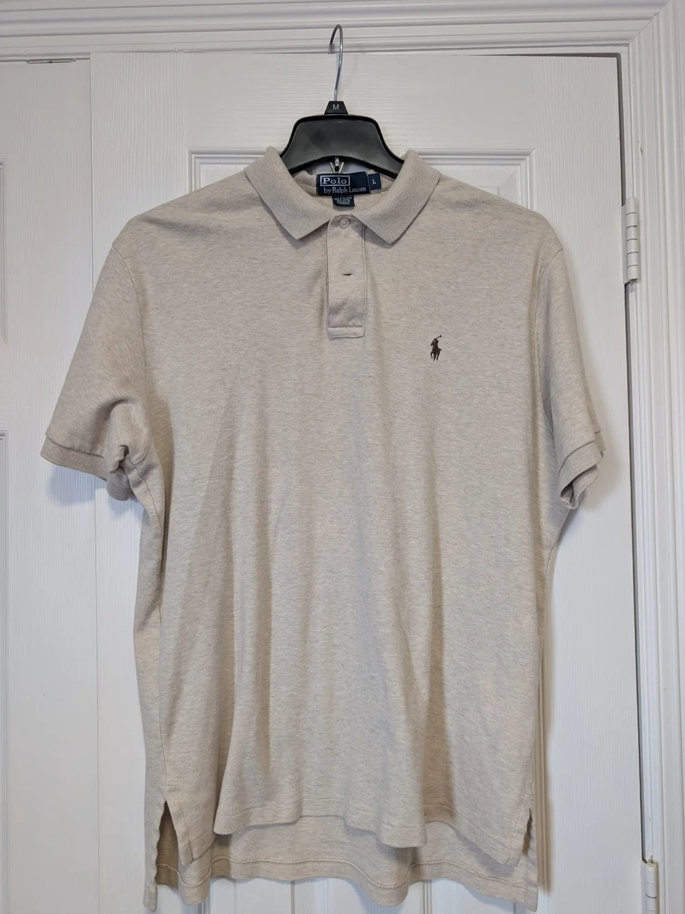 Ralph Lauren Men's Polo in Light Tan with Embroidered Pony